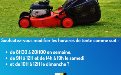Sondage horaires de tonte