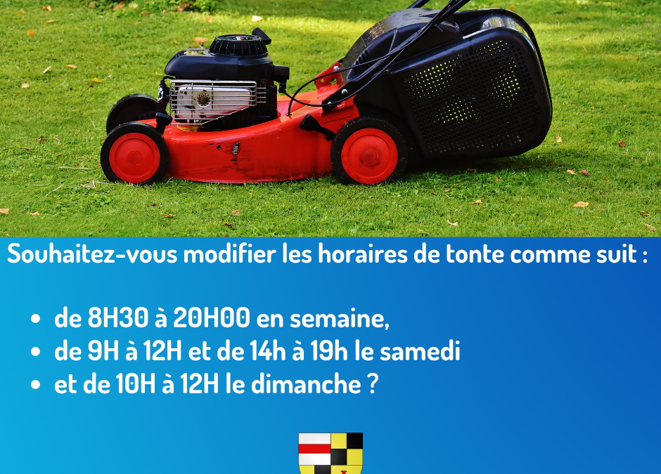 Sondage horaires de tonte